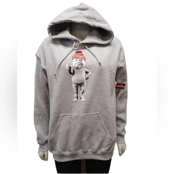 Fucklamode NWT Grey  Pullover Hoodie Size Medium - Picture 1 of 9